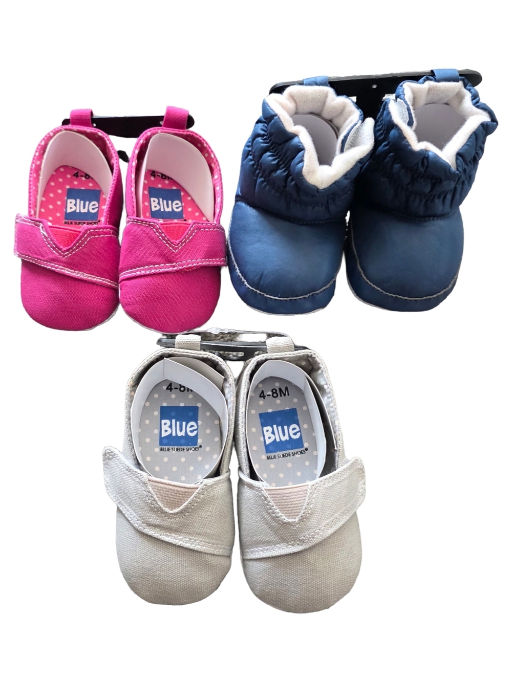 Baby Shoes Bundle - Pink, Navy & Cream Infant Shoes